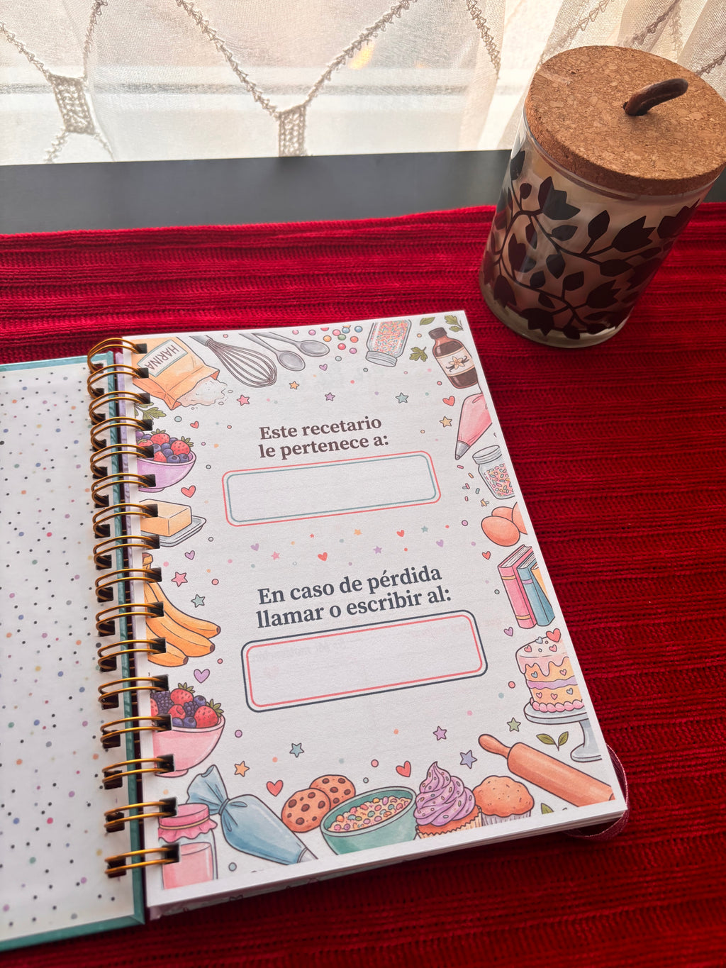 Libro recetario Cute