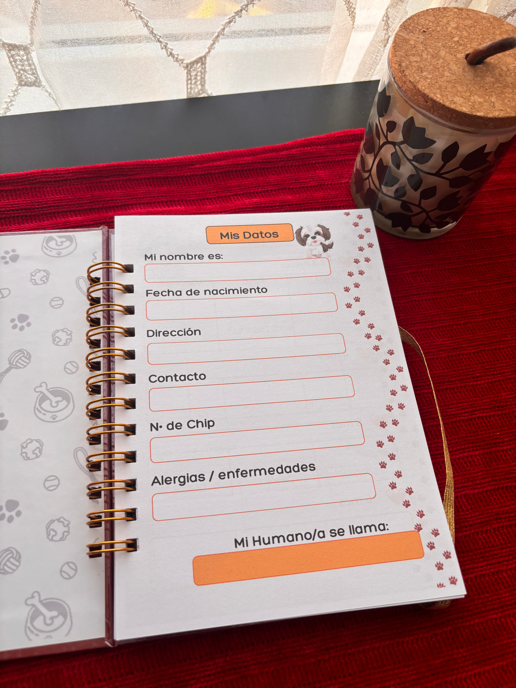 Cuaderno veterinario personalizable