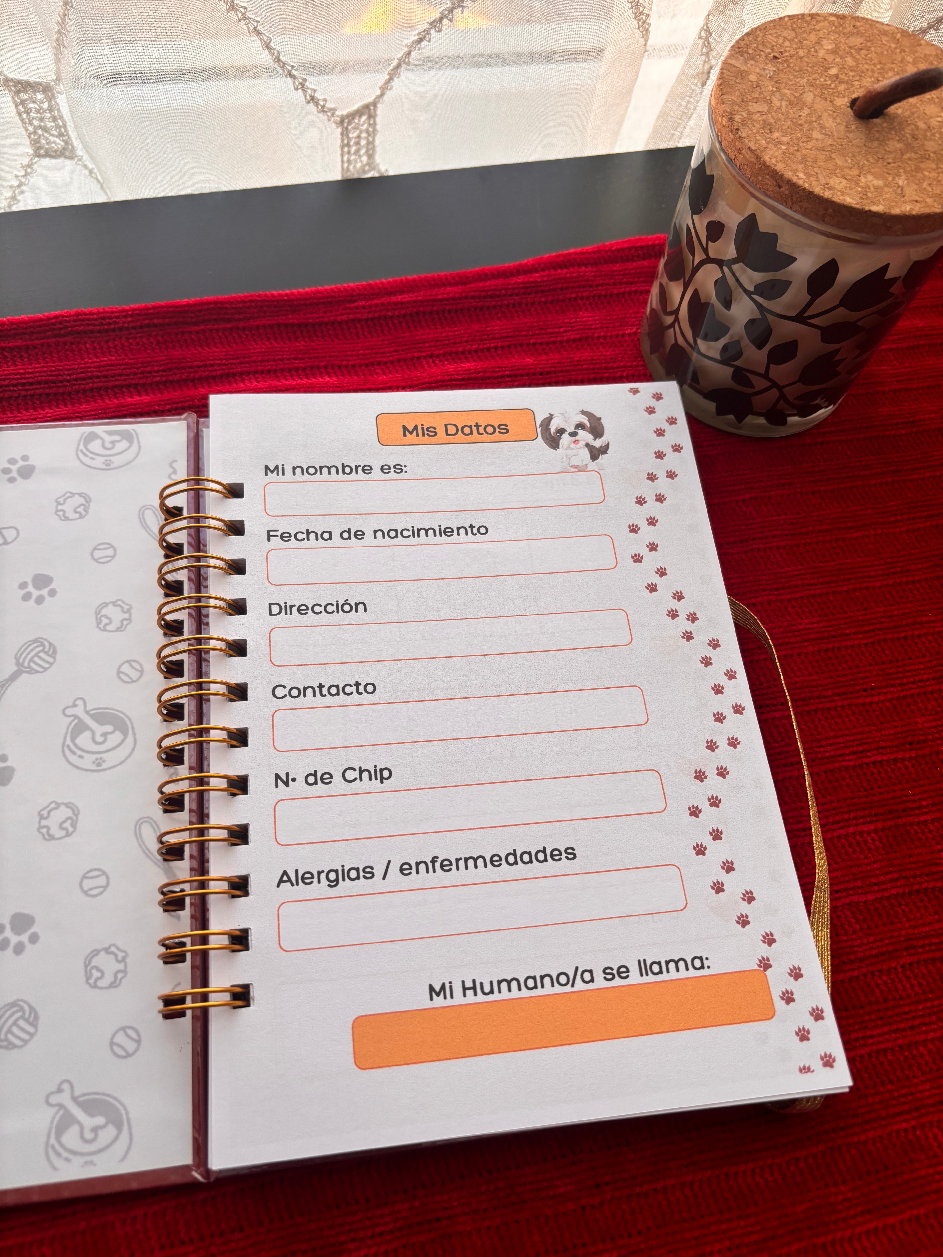Cuaderno veterinario personalizable