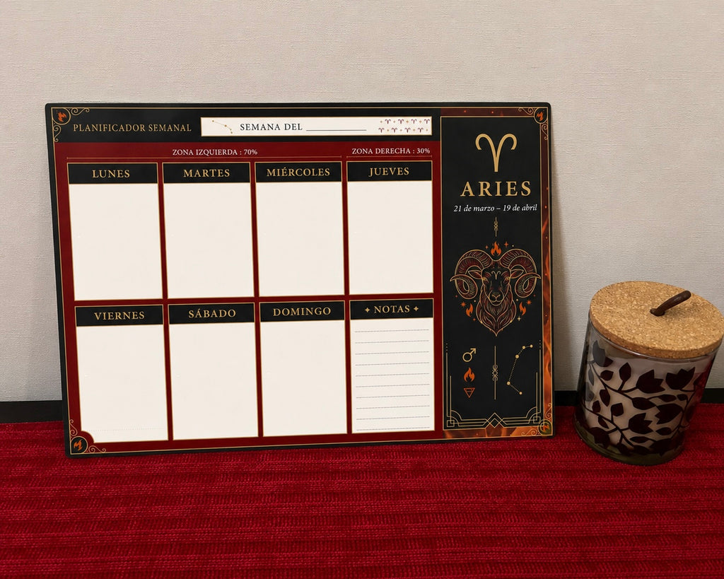 Planner semanal signos Zodiacales