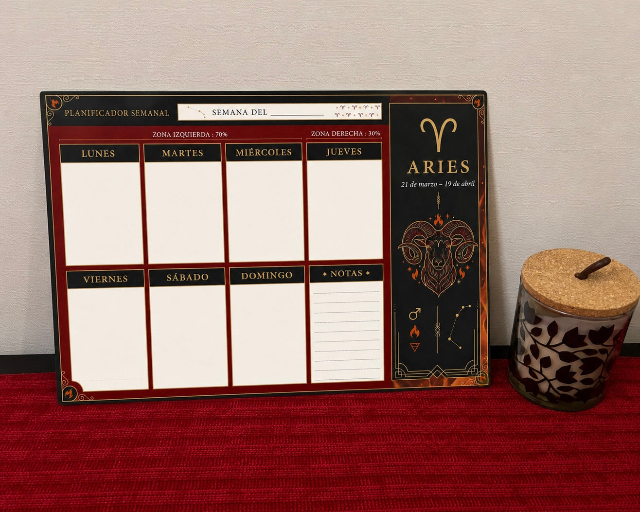 Planner semanal signos Zodiacales