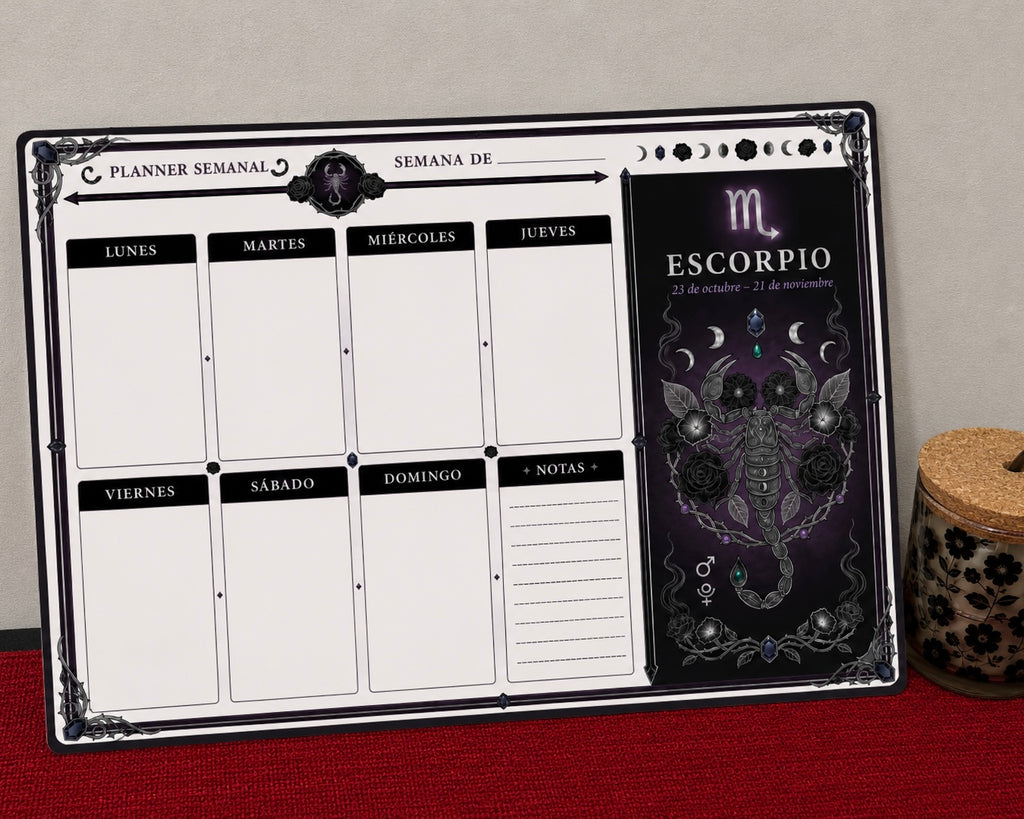 Planner semanal signos Zodiacales
