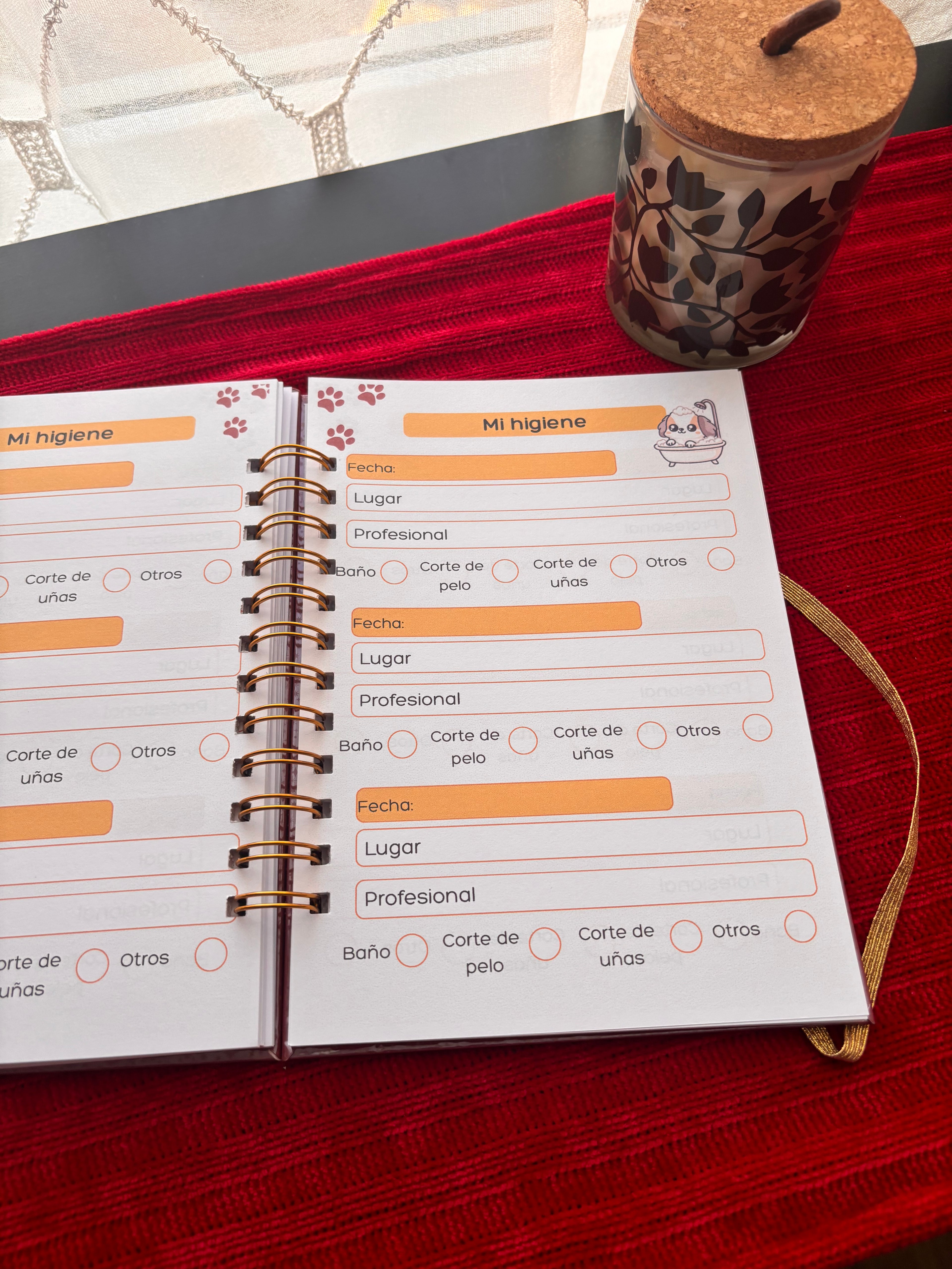 Cuaderno veterinario personalizable