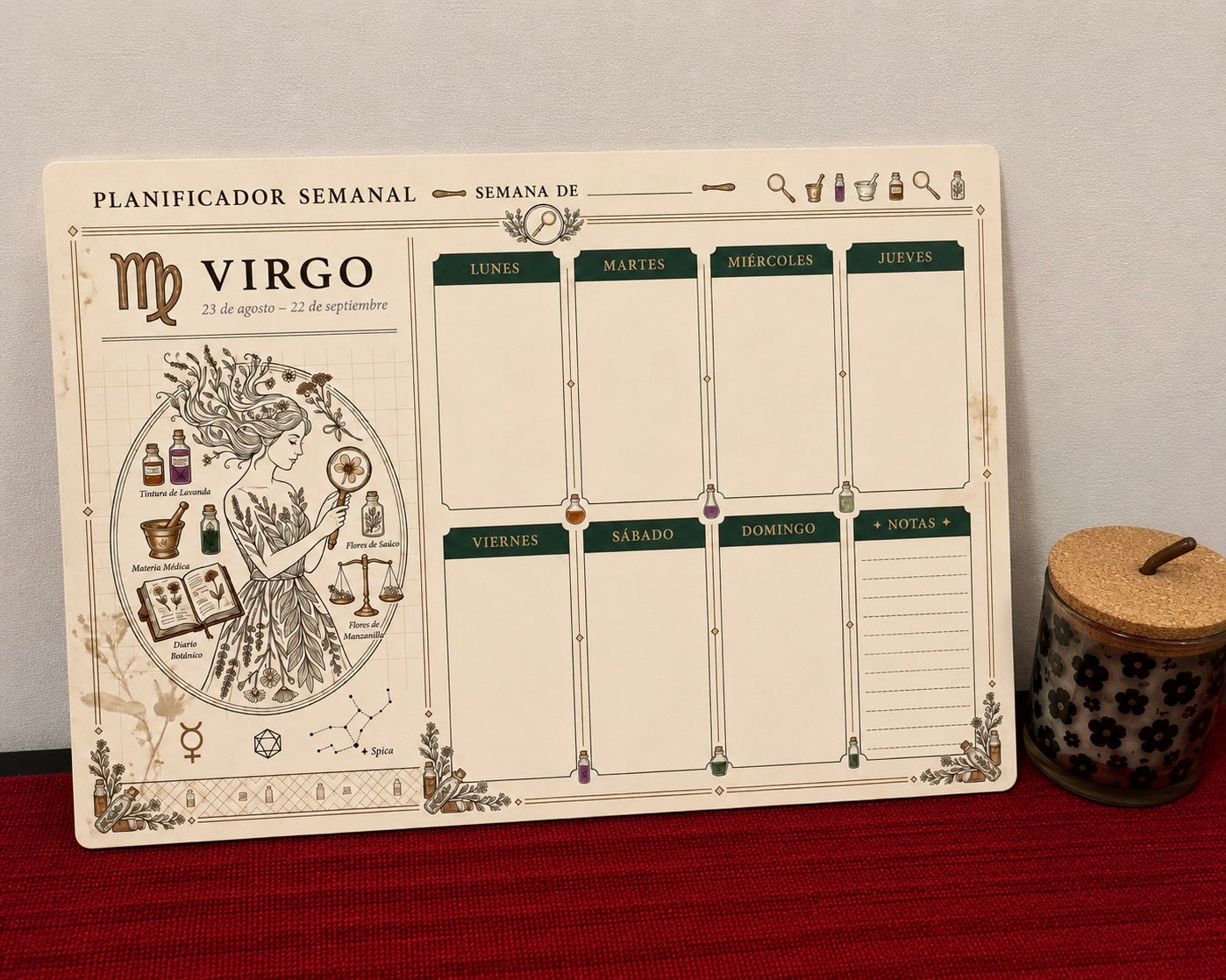 Planner semanal signos Zodiacales