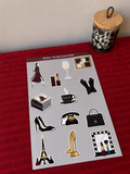 Pack 39 stickers inspirados en el diablo viste a la moda