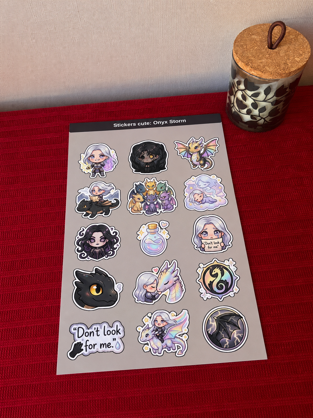 Pack 45 stickers inspirados en la saga empireo