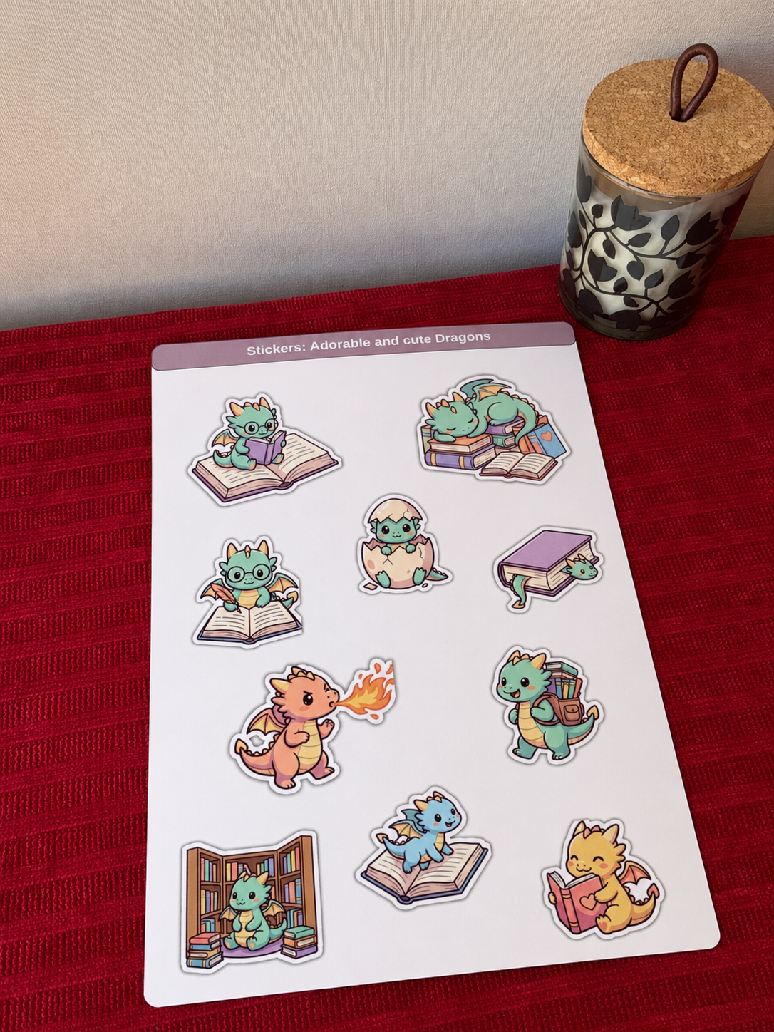 Pack 33 stickers cute dragones