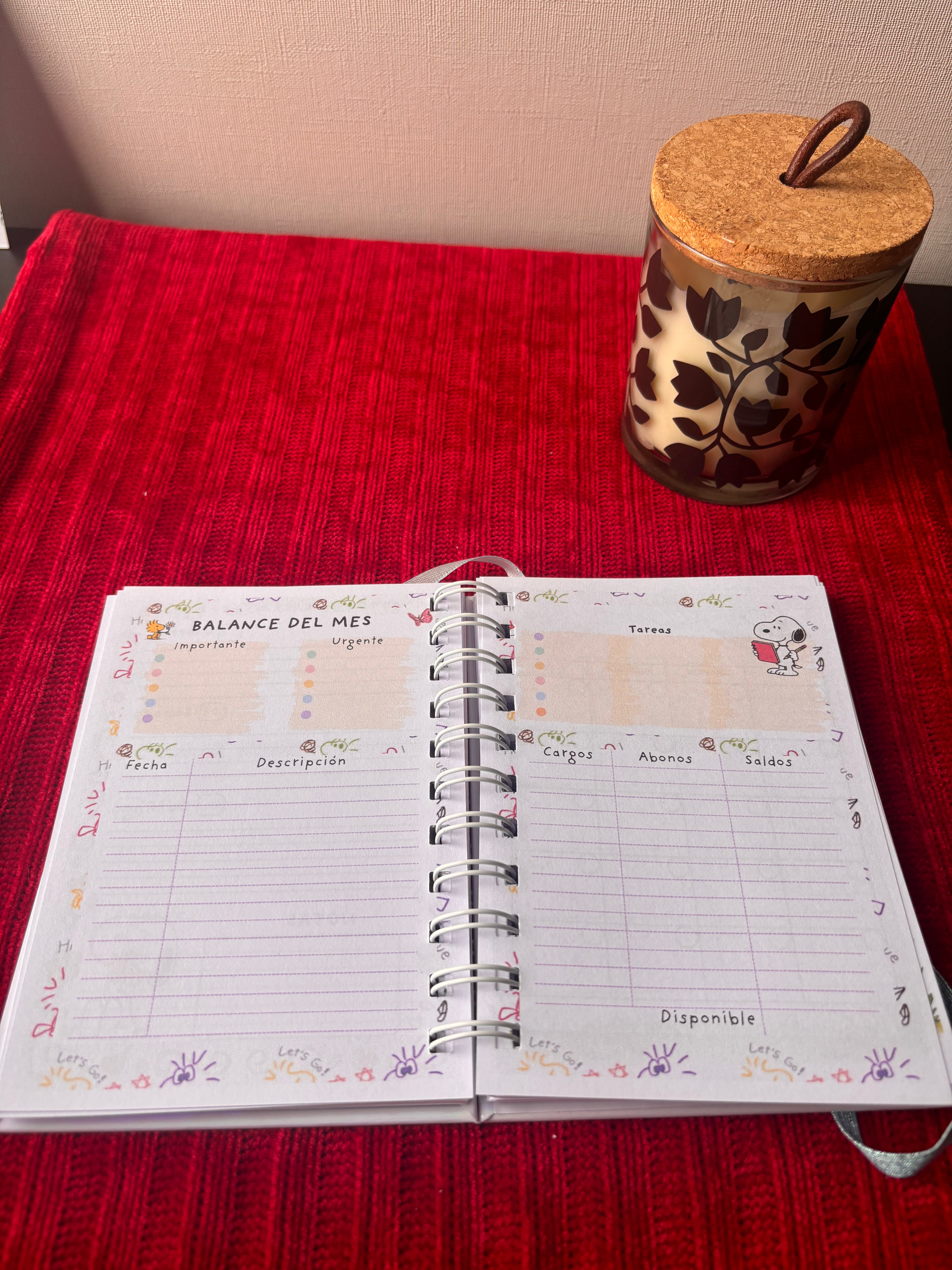 Agenda Snoopy 2026-2027, Tamaño A5 o A6