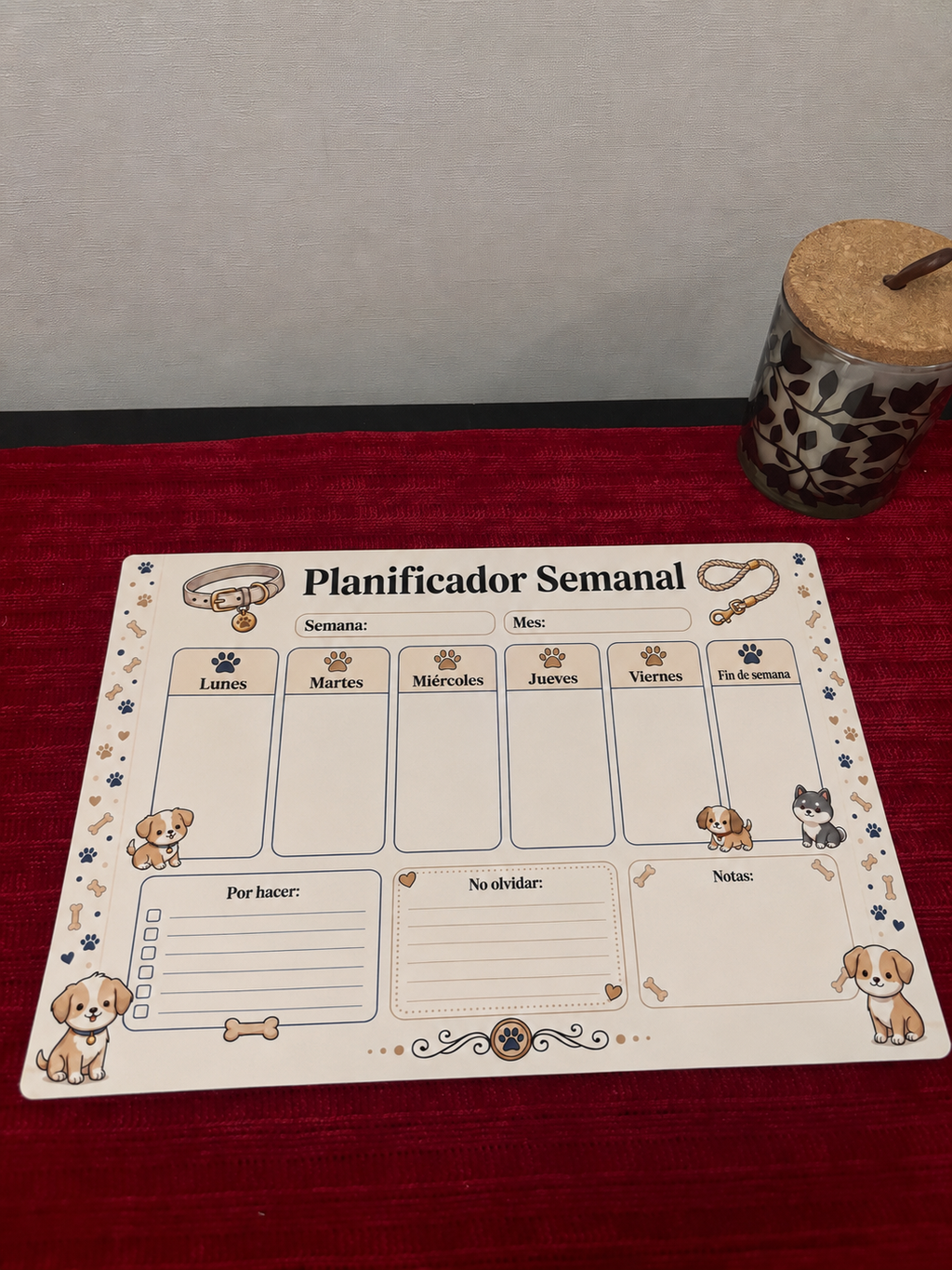Planner semanal Cat y Dog